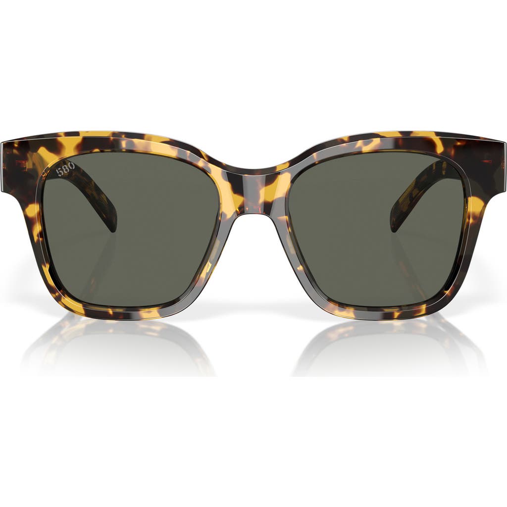 Costa Del Mar 54mm Polarized Square Sunglasses In Brown