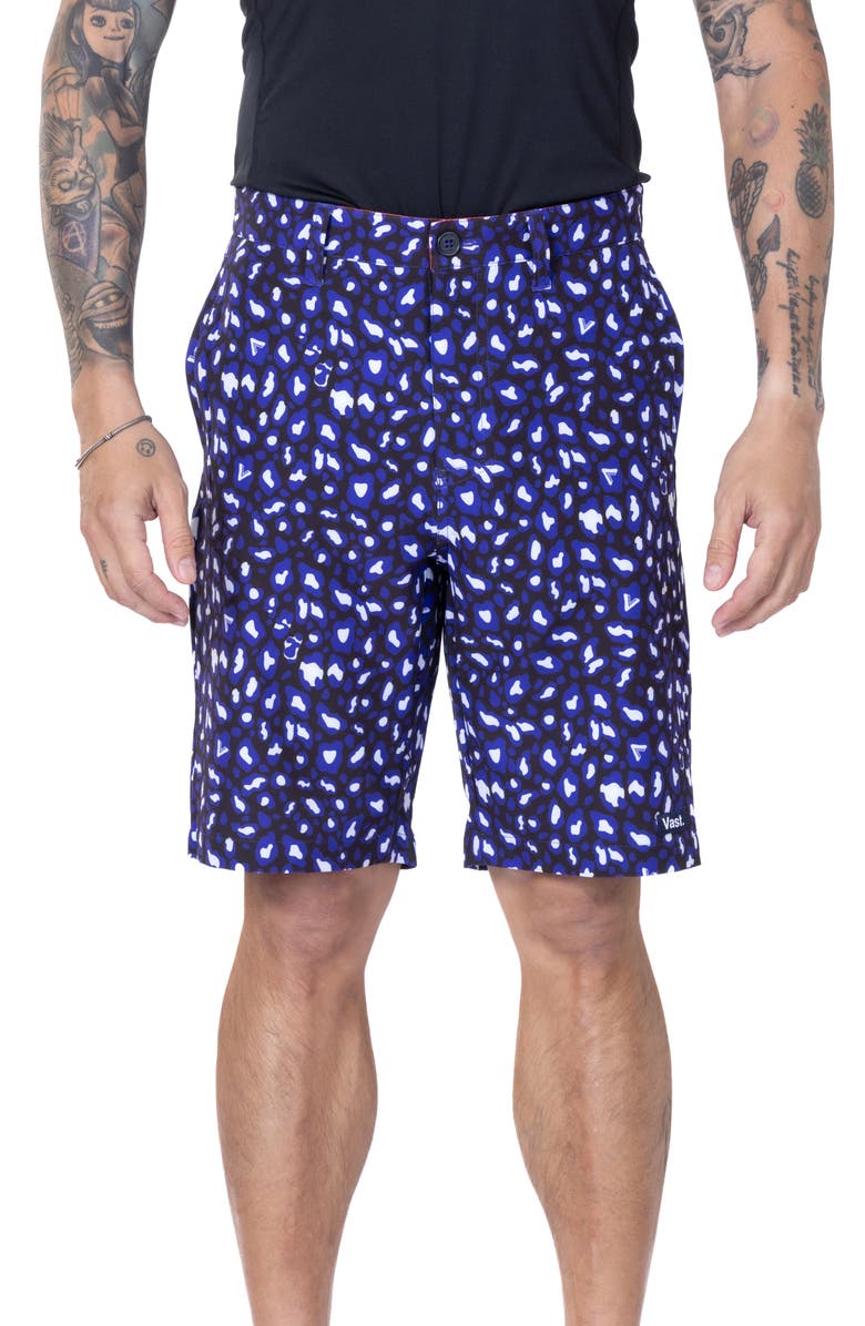 VAST Leopard Print Walk II Shorts, Main, color, 