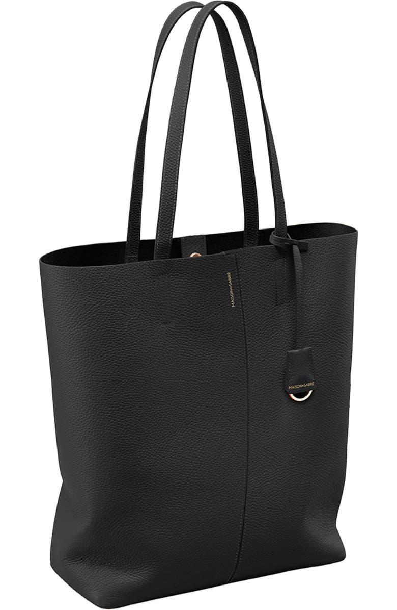 MAISON de SABRÉ Tall Leather Soft Tote, Alternate, color, Rouge Noir