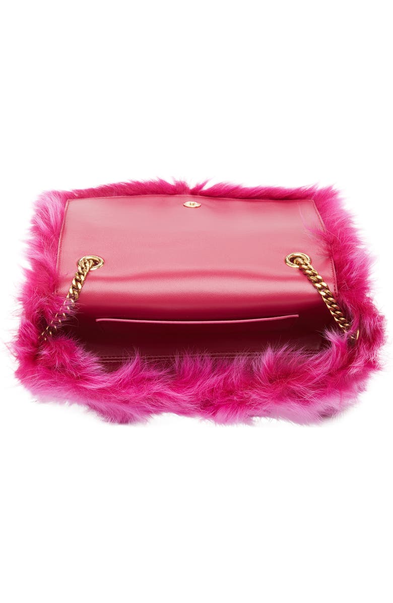 Saint Laurent KATE SML REV FUR SHLDR, Alternate, color, Magenta
