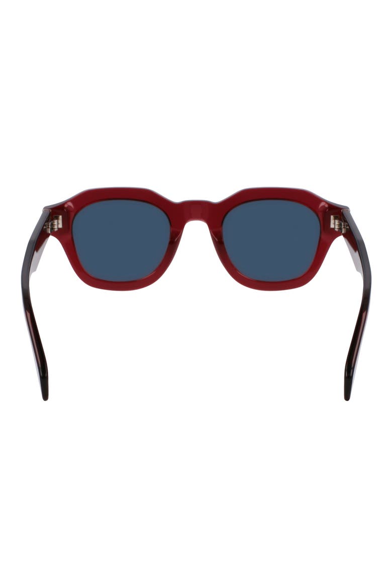 Lyford 48mm Small Modified Rectangular Sunglasses, Alternate, color, TRANSPARENT BURGUNDY