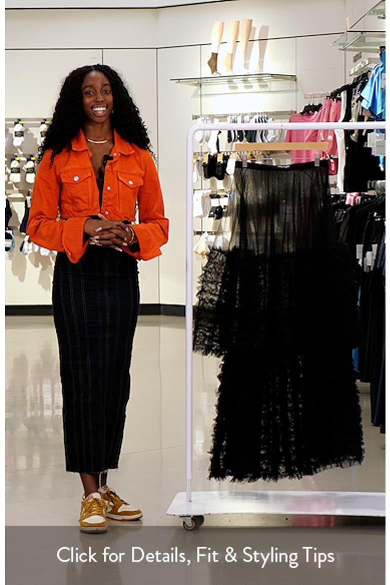 Tiered Ruffle Tulle Maxi Skirt video
