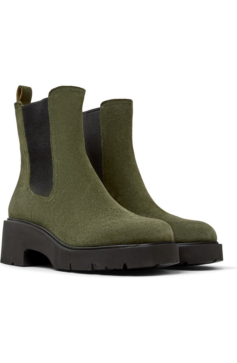 Camper Milah Chelsea Boot, Main, color, Dark Green