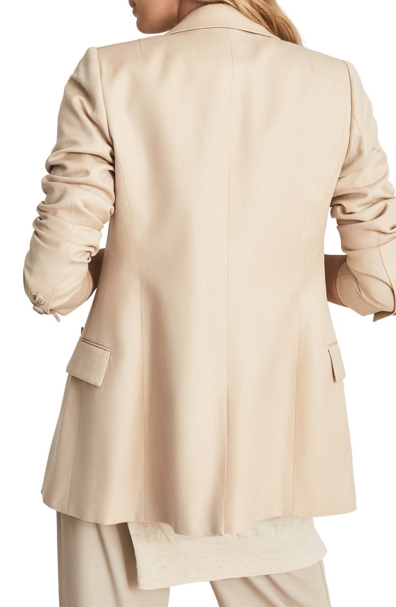 Reiss Aila Wool & Linen Blend Double Breasted Blazer, Alternate, color, 