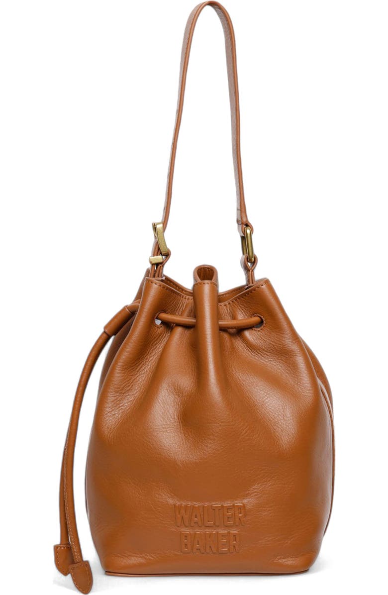 Walter Baker Rue Leather Bucket Bag, Main, color, Camel
