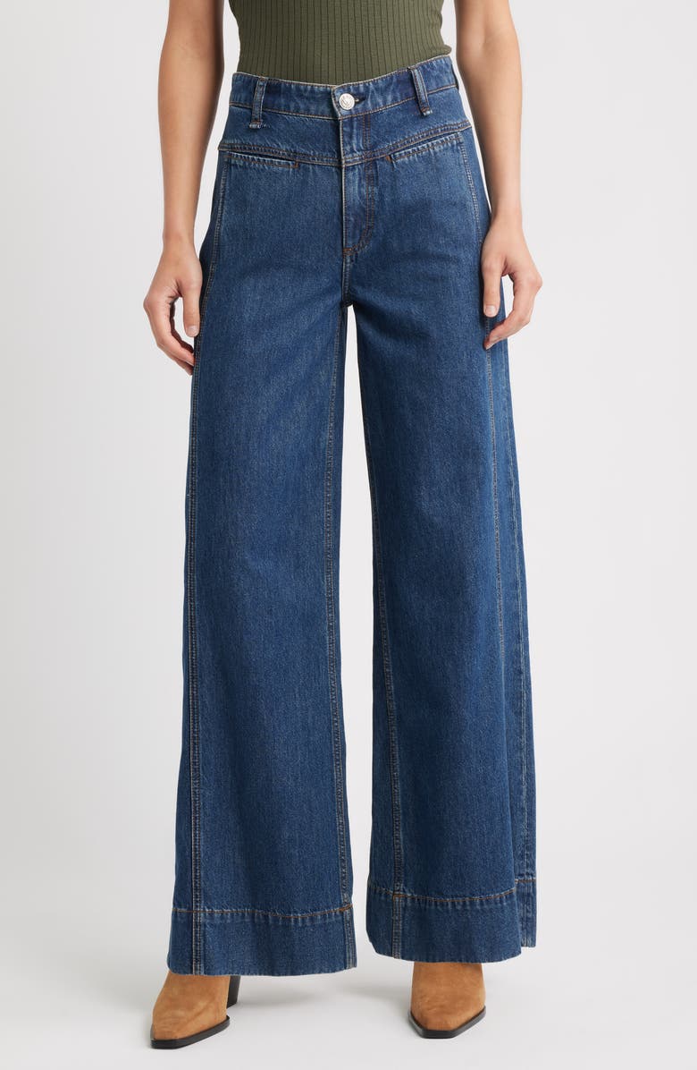rag & bone Selah High Waist Wide Leg Jeans, Main, color, Kenme