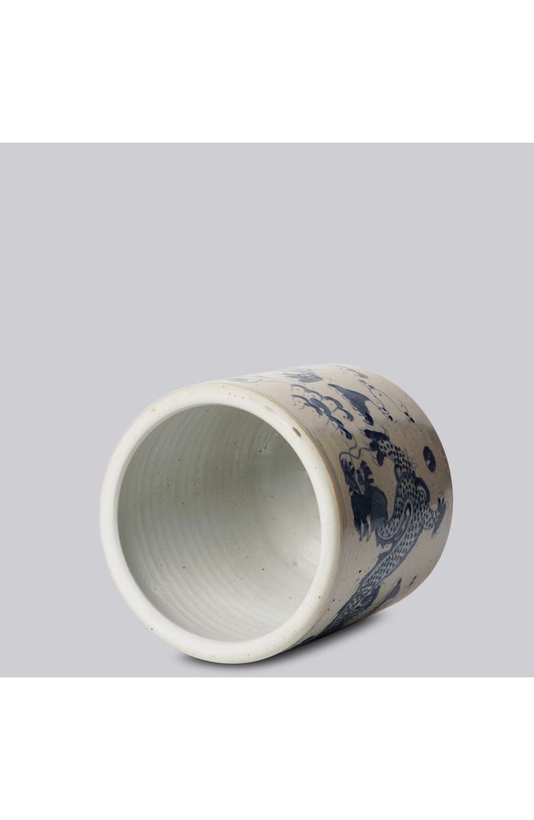 Cobalt Guild Blue and White Porcelain Dragon Footed Cachepot, Alternate, color, Blue And White