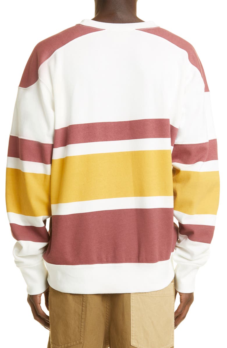 Isabel Marant Meyoan Logo Stripe Sweatshirt, Alternate, color, 
