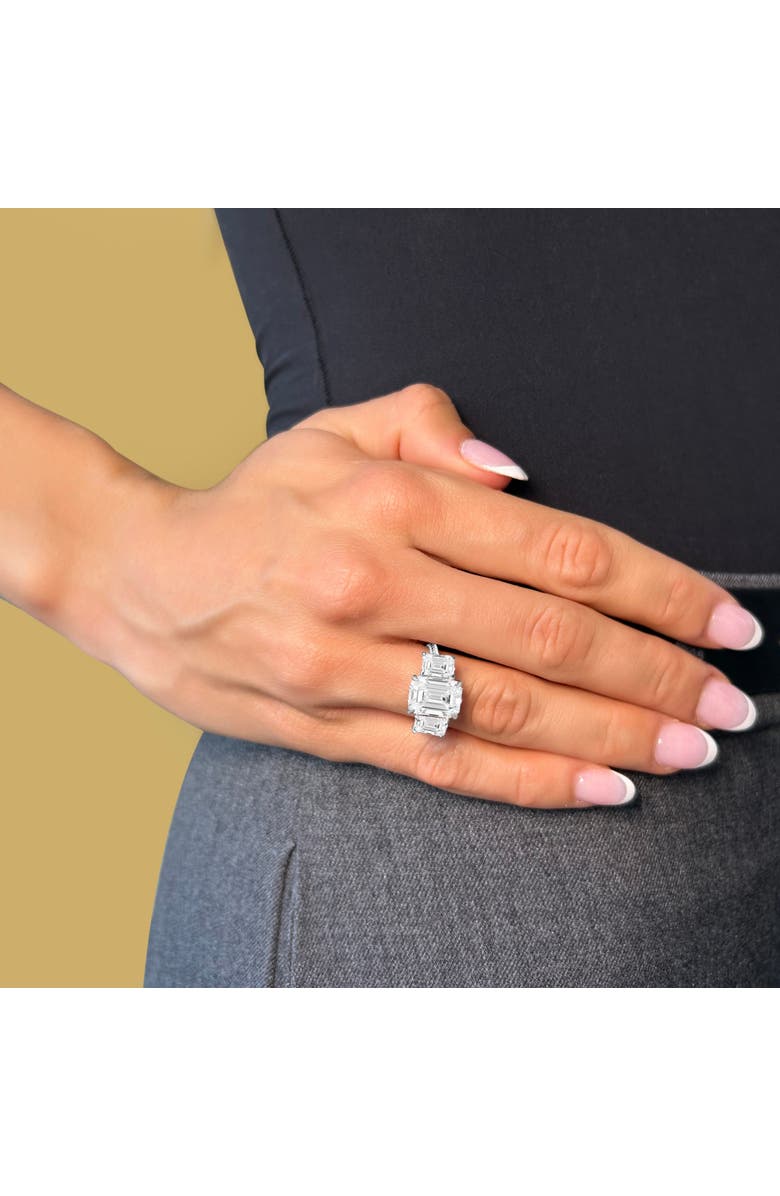 Anna Zuckerman Milana 3 Stone Ring, Alternate, color, Platinum