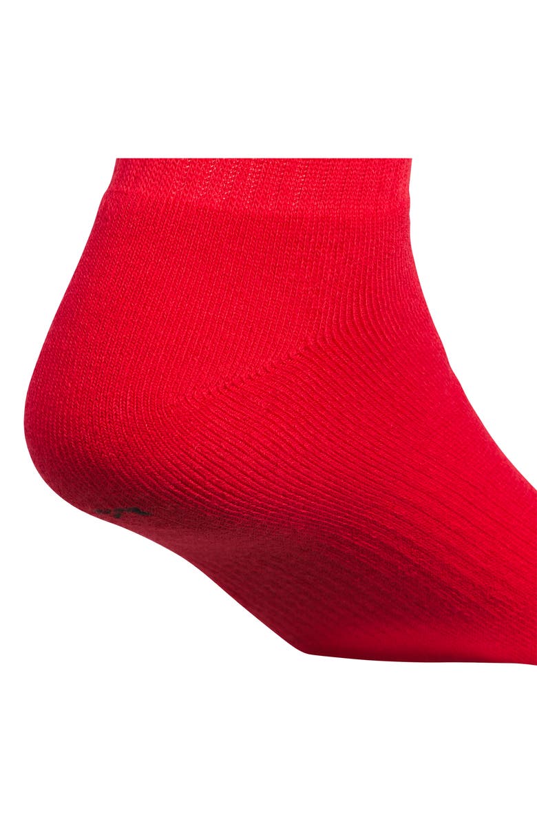 adidas Gender Inclusive Originals Trefoil 6-Pack Rib Crew Socks, Alternate, color, Scarlet/ Green/ Royal Blue