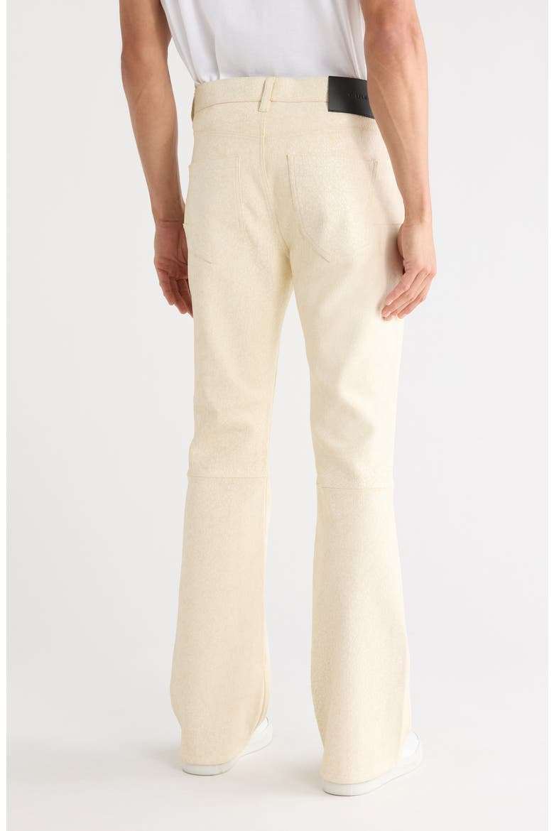 Leather Flare Pants, Alternate, color, WHITE