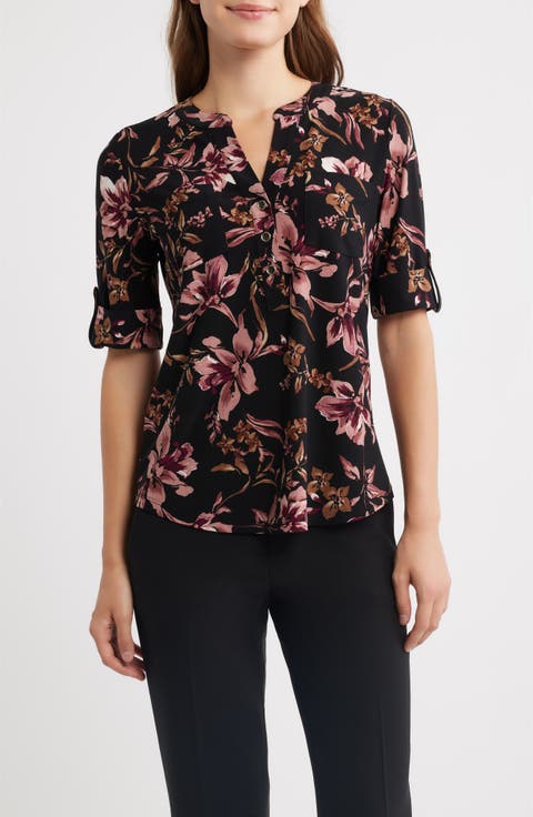 Print Roll Tab Shirt