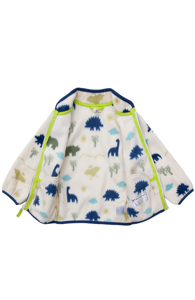 Rokka&Rolla Adventure Fleece Jacket, Alternate, color, Cream Dino