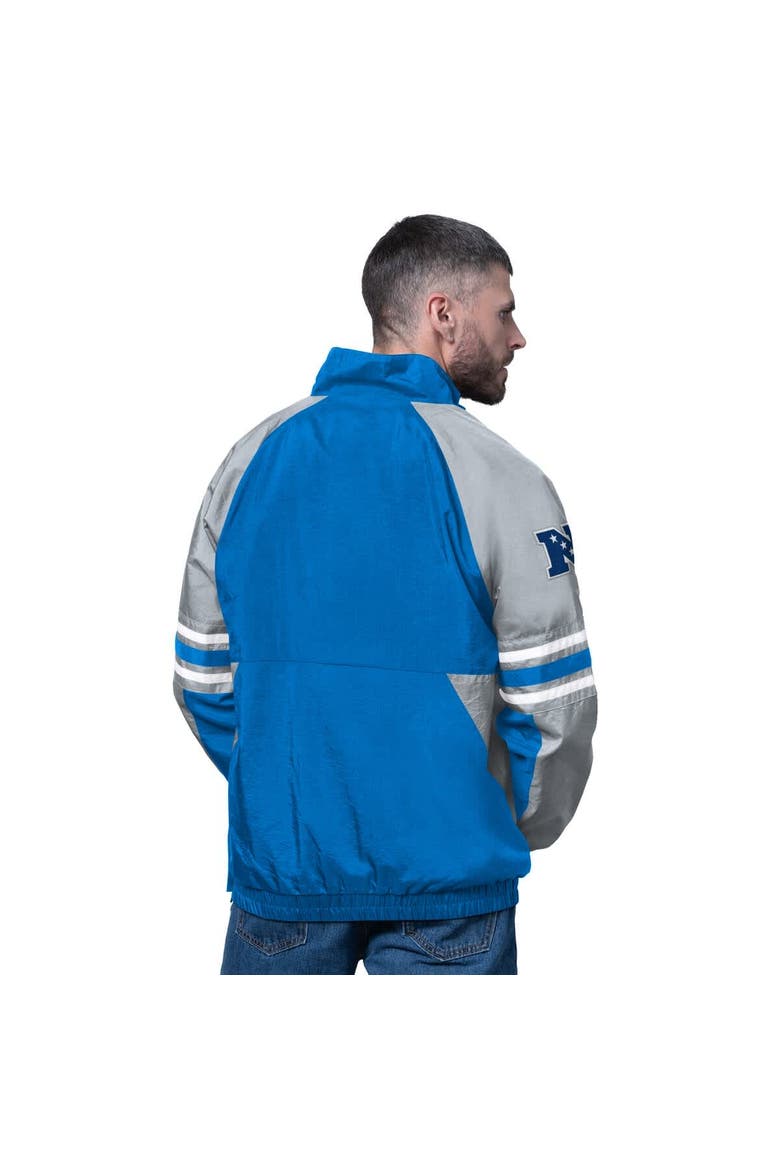 Men's Starter Blue Detroit Lions Prospect Half-Zip Pullover, Alternate, color, Blue