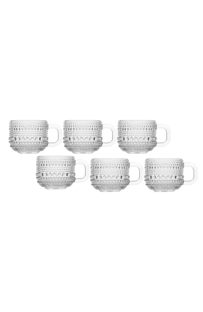 Fortessa Jupiter Set of 6 Espresso Cups, Main, color, Clear