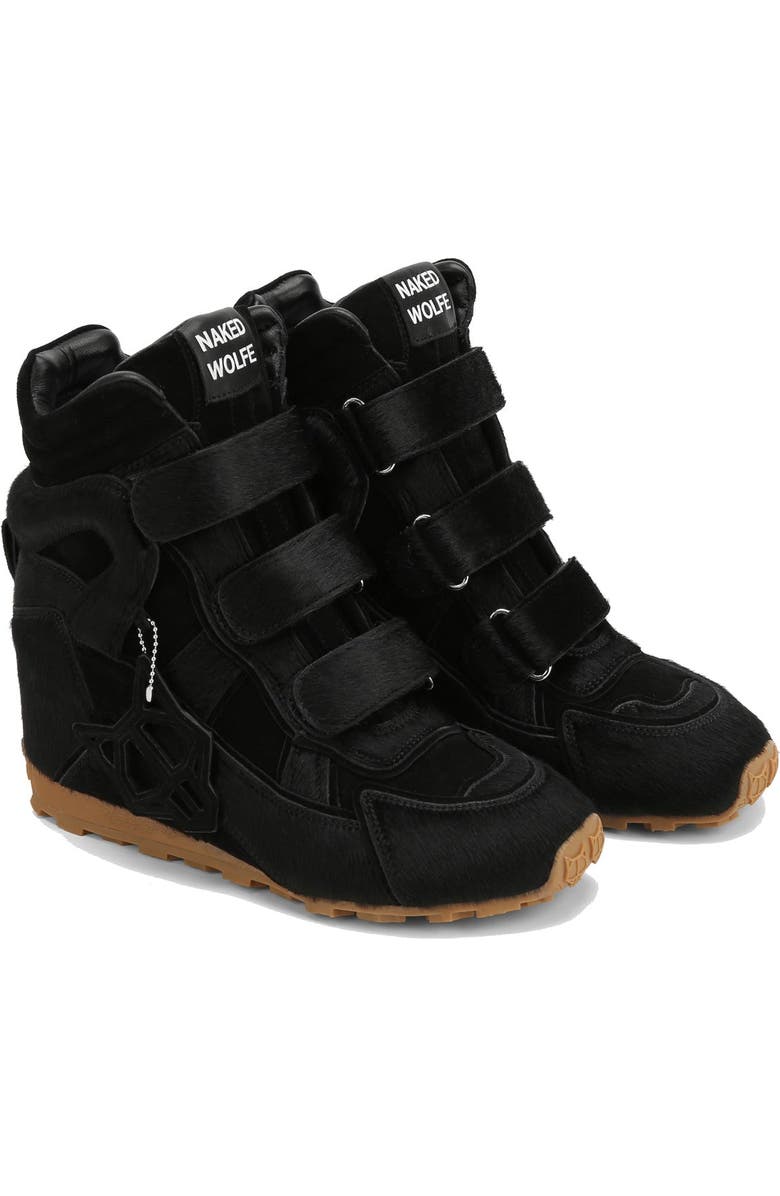 Naked Wolfe Element Wedge, Main, color, Black Pony