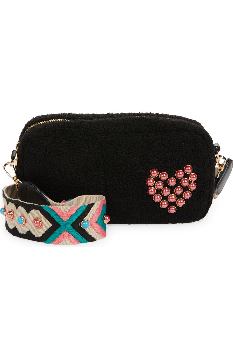 BTB Los Angeles Simone Fuzzy Crossbody Bag, Main, color,
