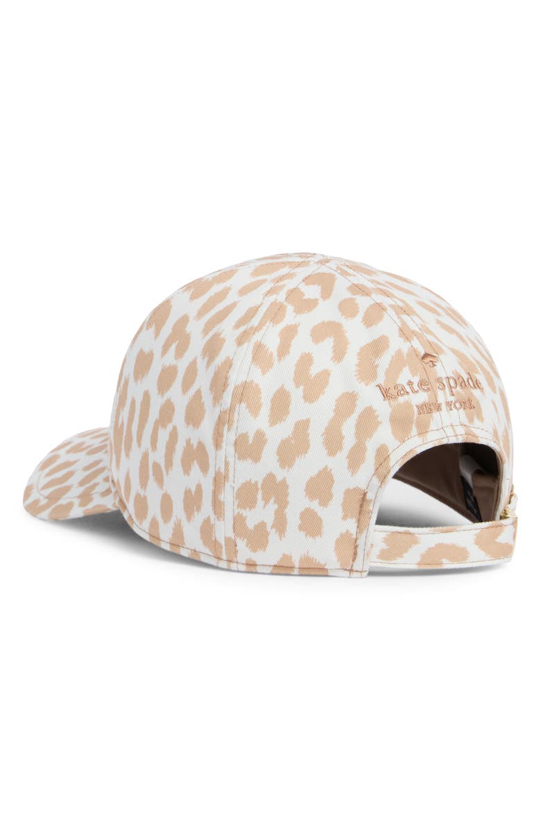 Kate Spade New York modern leopard print baseball cap, Alternate, color, Cream/ Natural 152