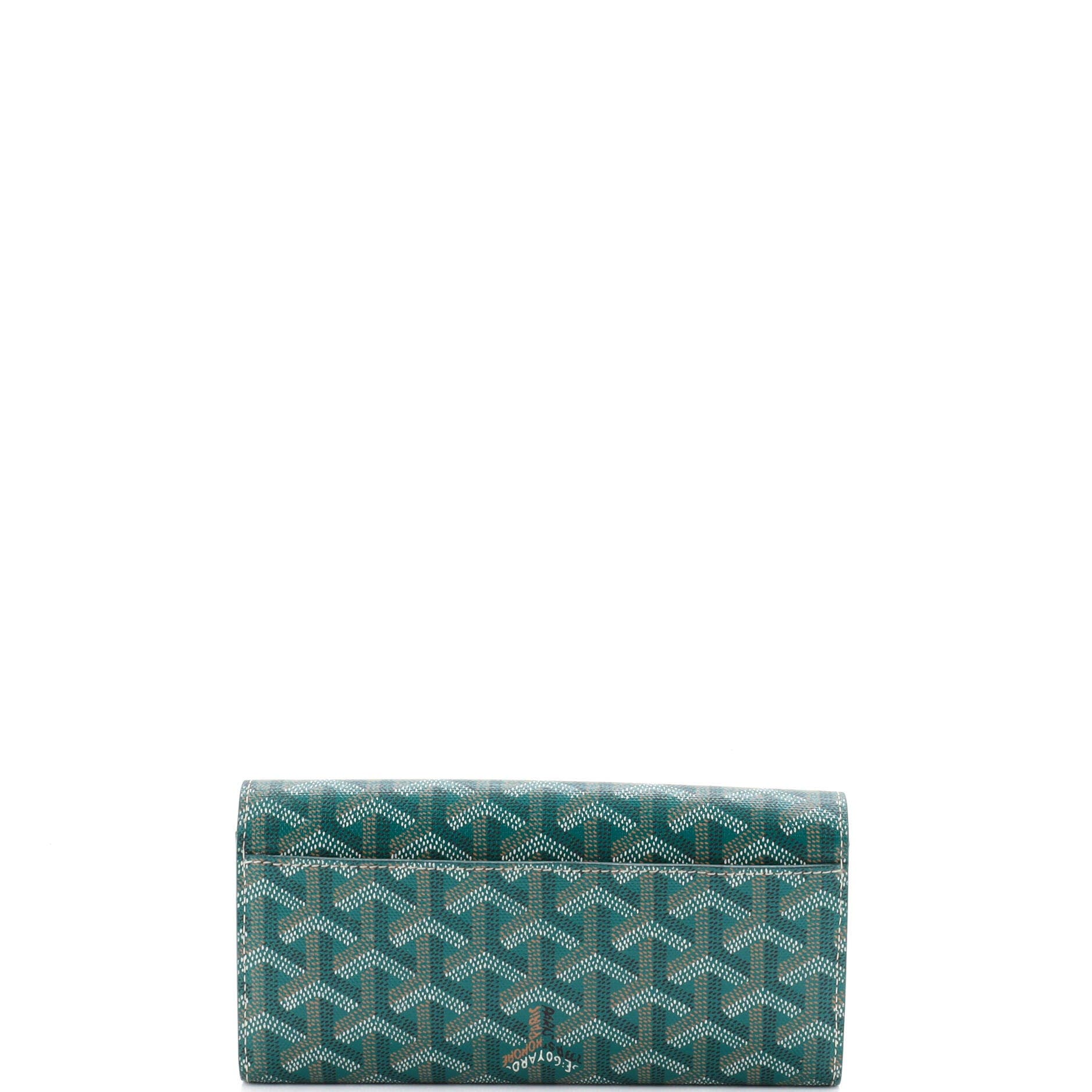 Varenne Wallet Coated Canvas Long, Alternate, color, Green