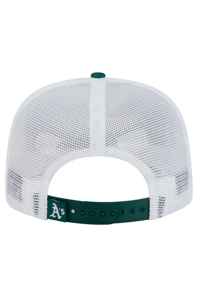 Men's New Era  Green Athletics 9FIFTY A-Frame Trucker Snapback Hat, Alternate, color, Green