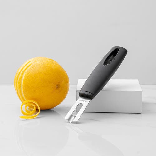 A Bar Above Stainless Steel Channel Knife With Black Handle In Black
