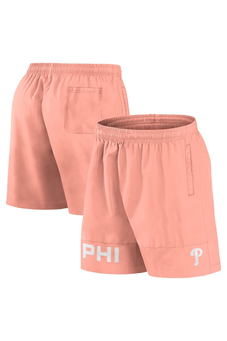 Men's Fanatics Coral Philadelphia Phillies Elements Swim Shorts, Alternate, color, Coral
