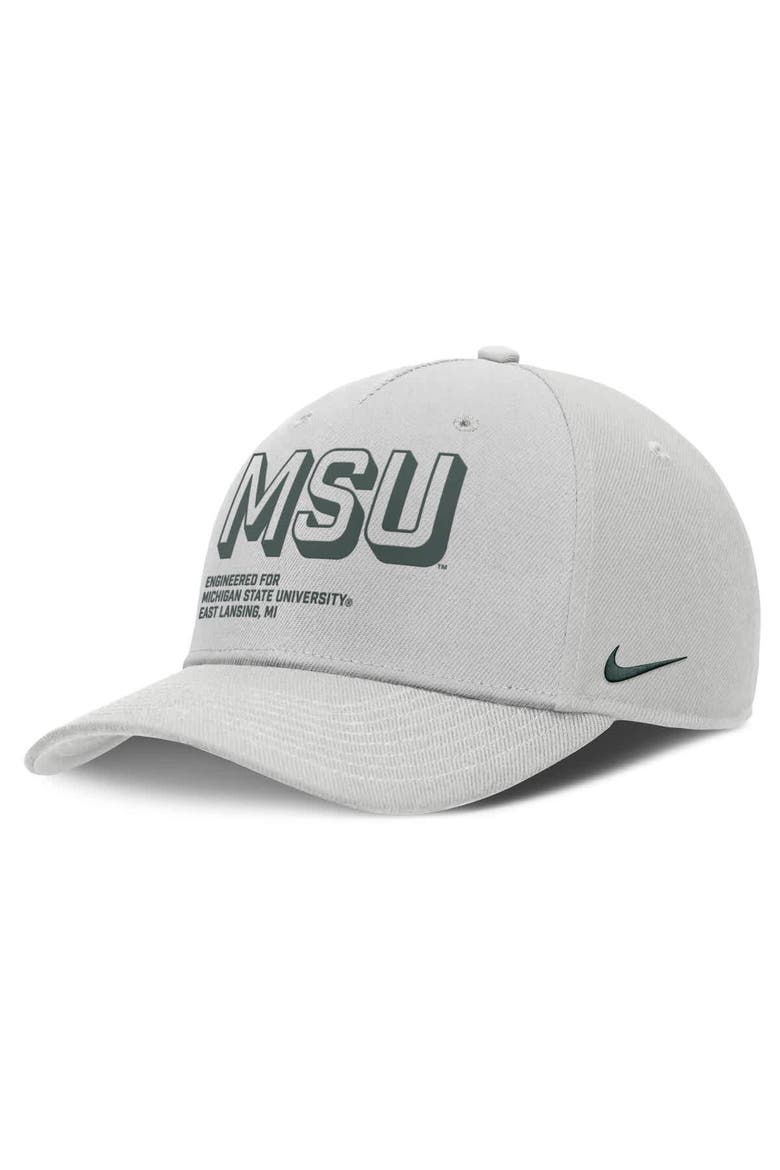 Men's Nike Gray Michigan State Spartans 2025 Sideline Dust Pinched Rise Adjustable Hat, Main, color, Gray