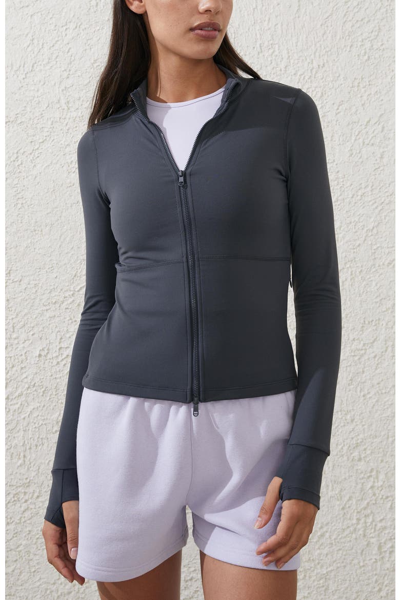 Women's Active Core Zip Through Long Sleeve, Alternate, color, Element Blue