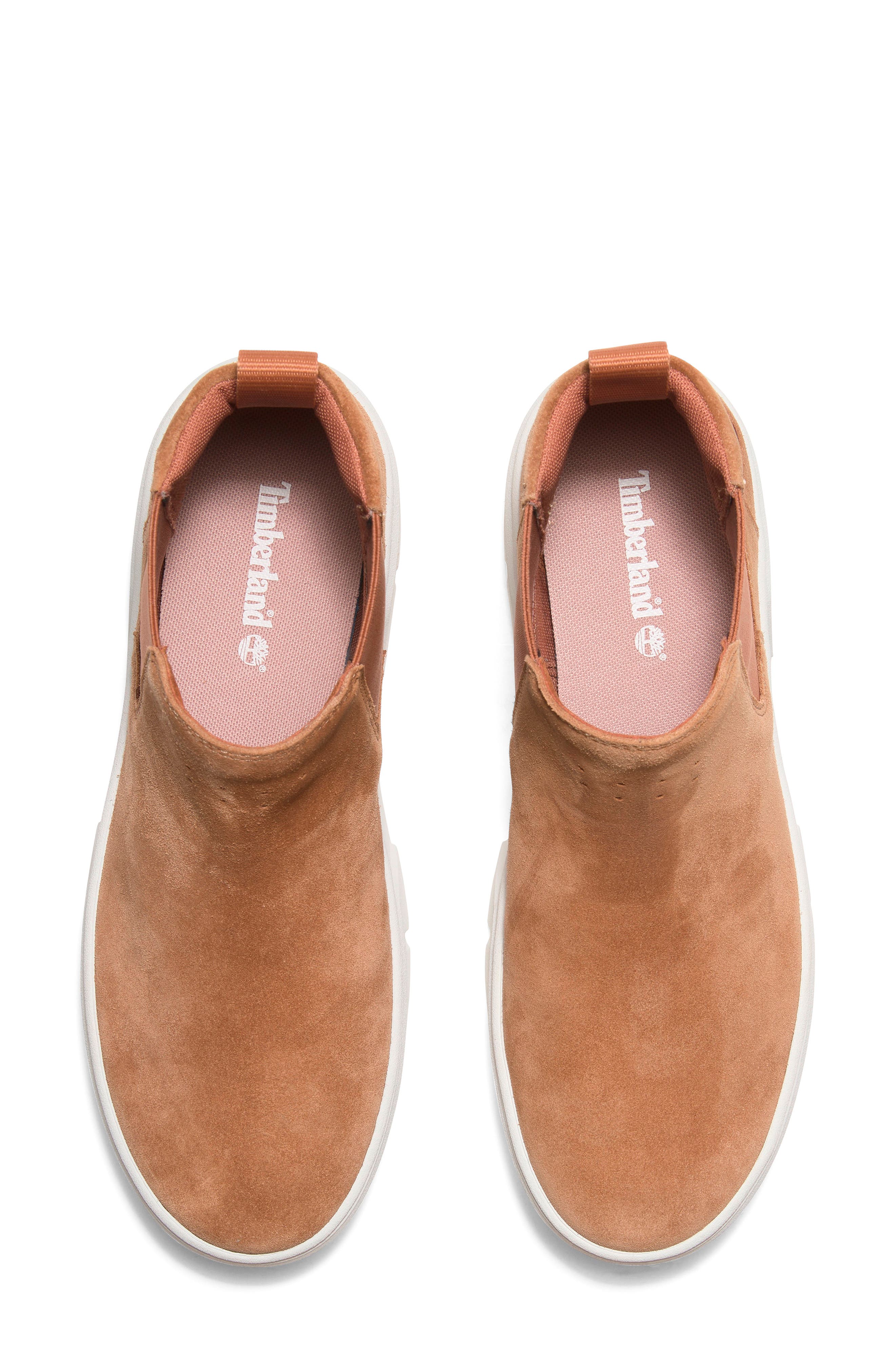 Timberland Laurel Court Pull-On Sneaker Boot, Alternate, color, Rust Suede