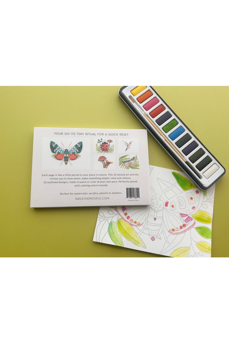 10 Minute Creative Escape Art Book, Nature Wonders, Alternate, color, Leafy Green