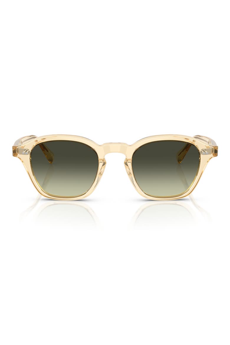 48mm Small Square Sunglasses, Main, color, YELLOW BEIGE/ G-15 GRADIENT