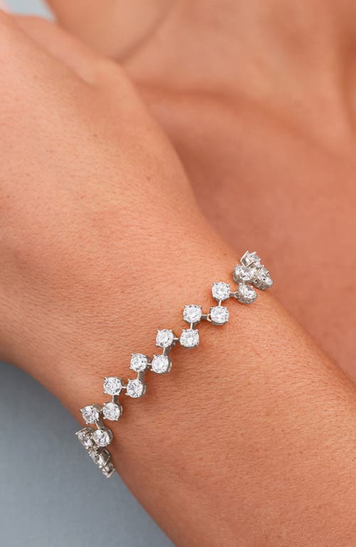 Sterling Forever Carson Classic Cubic Zirconia Tennis Bracelet In Metallic