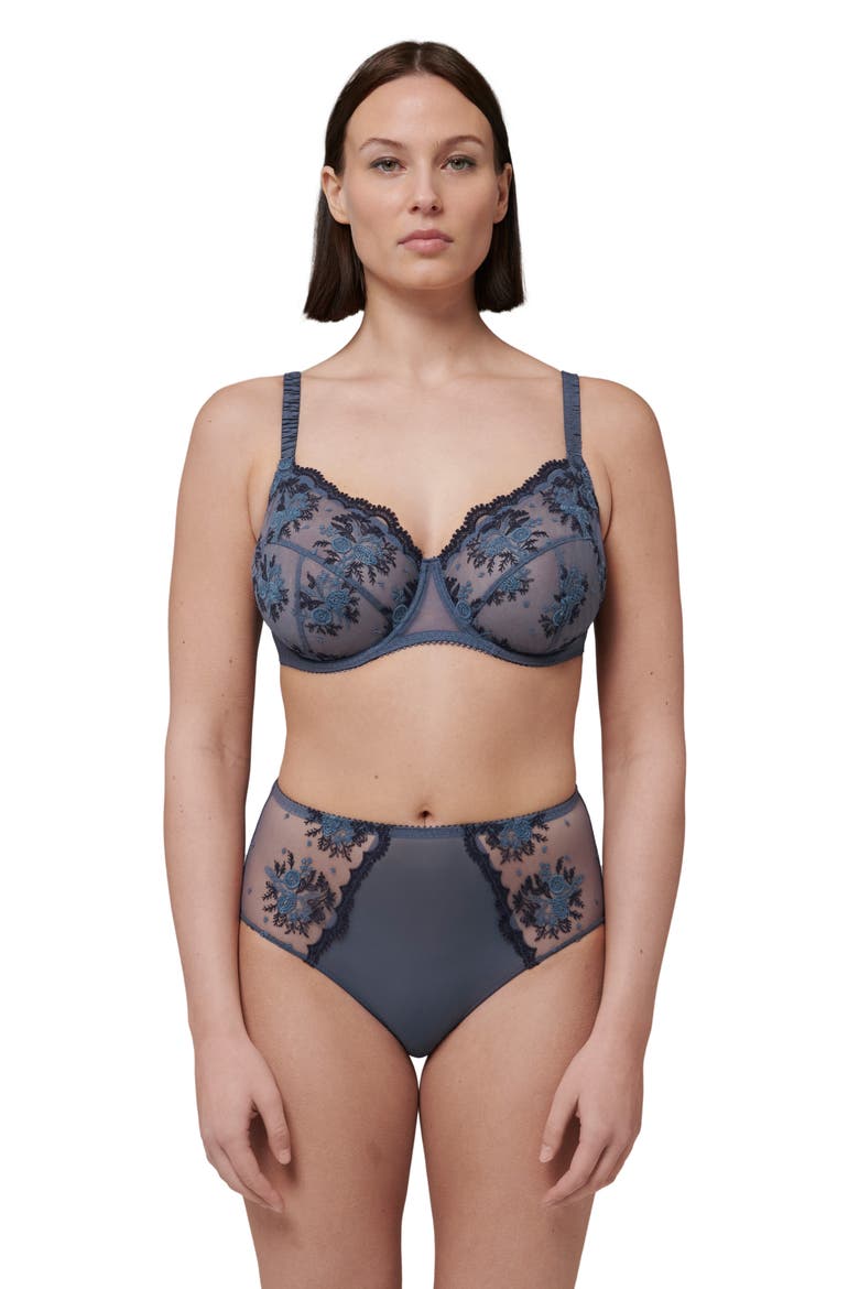 Intrigue Full Cup Underwire Bra, Alternate, color, CINDER BLUE