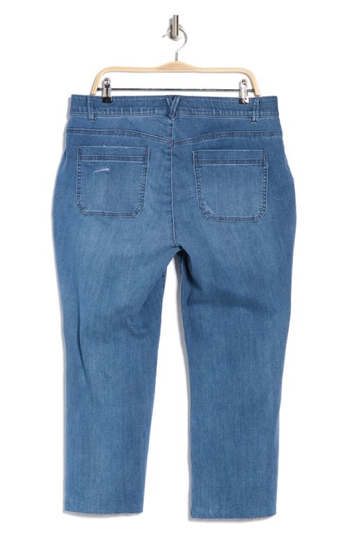 Democracy Double Fray Flare Jeans In Blev-blue Vintage