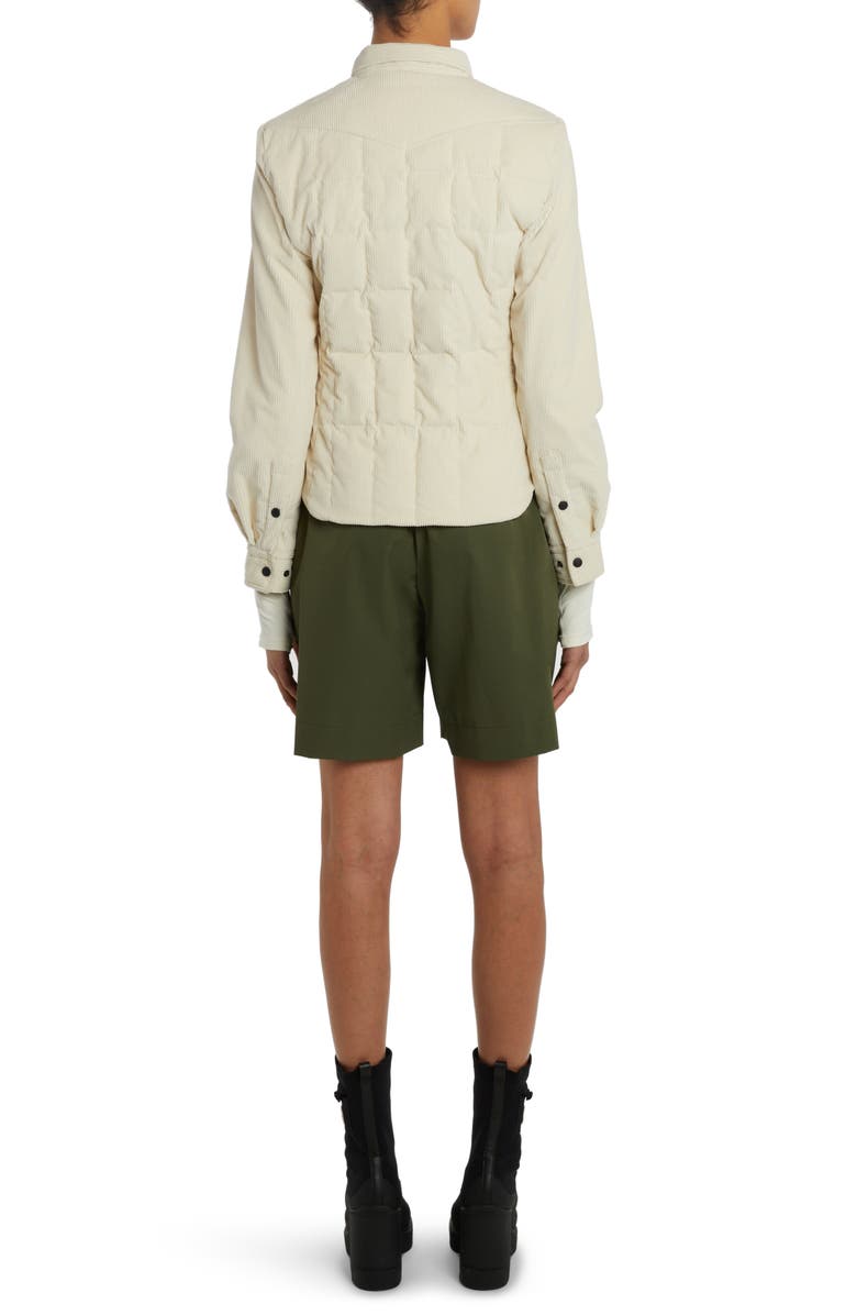 Moncler Grenoble Nangy Quilted Stretch Corduroy Down Shacket, Alternate, color, 
