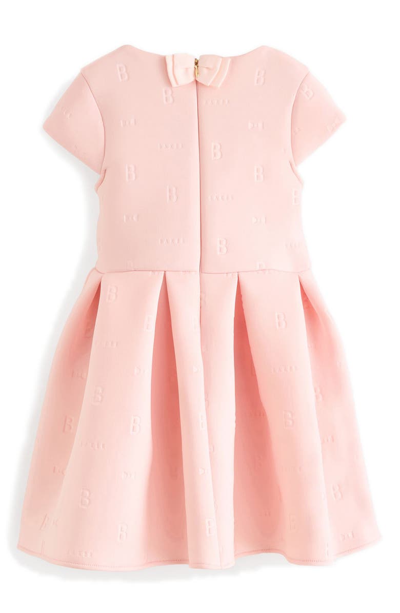 Baker by Ted Baker Kids' Bow Embossed Scuba Party Dress, Alternate, color, 