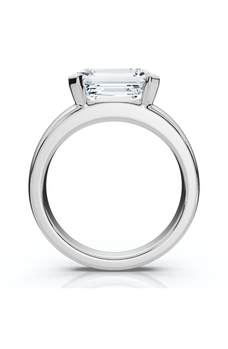 Bliss Diamond Certified 3Ct East West Emerald Diamond Engagement Ring 14k Gold or Pt Lab Grown, Alternate, color, 14K White Gold