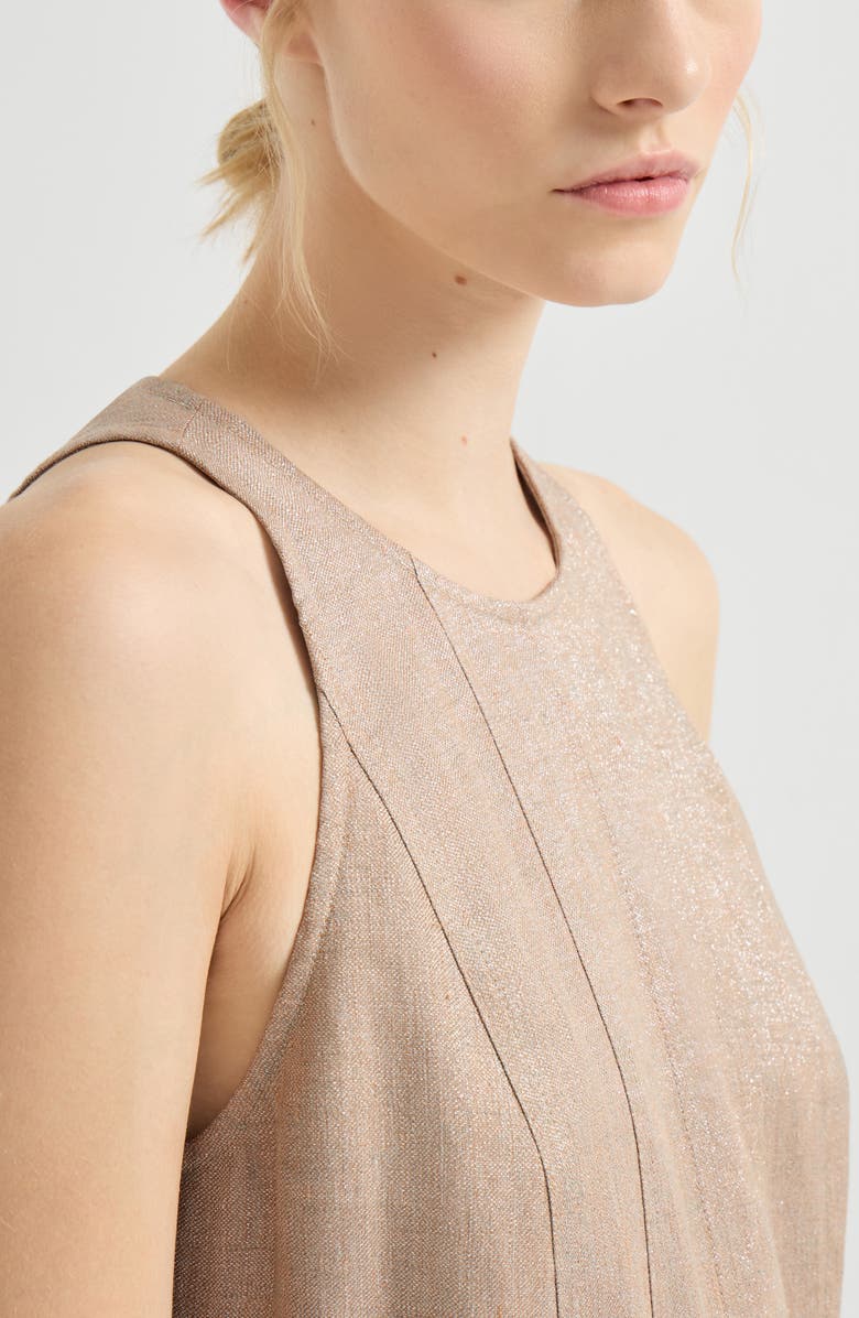 Brunello Cucinelli Sparkling twill dress, Alternate, color, Antique Pink