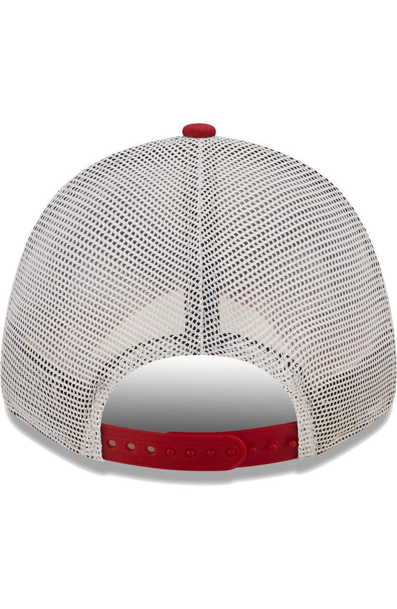New Era Men's New Era Cardinal/White Arizona Cardinals Logo Patch Trucker 9FORTY Snapback Hat, Alternate, color, Cardinal