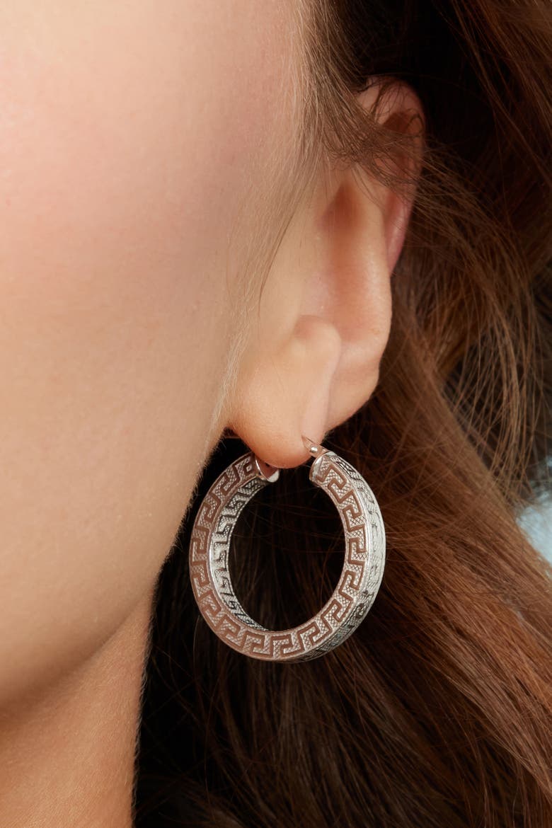 Sterling Silver Olympia Hoops, Alternate, color, Silver