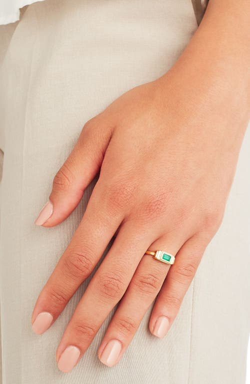 Monica Vinader Baja Deco Semiprecious Stone Ring