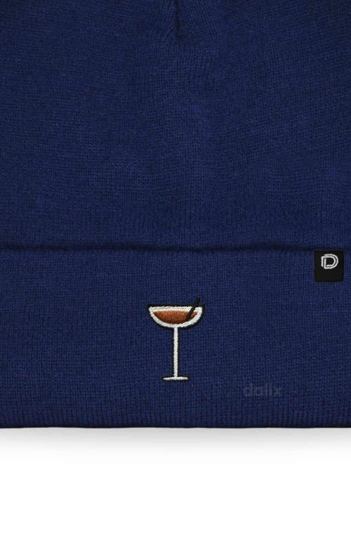 Dalix Espresso Martini Beanie Cap In Blue