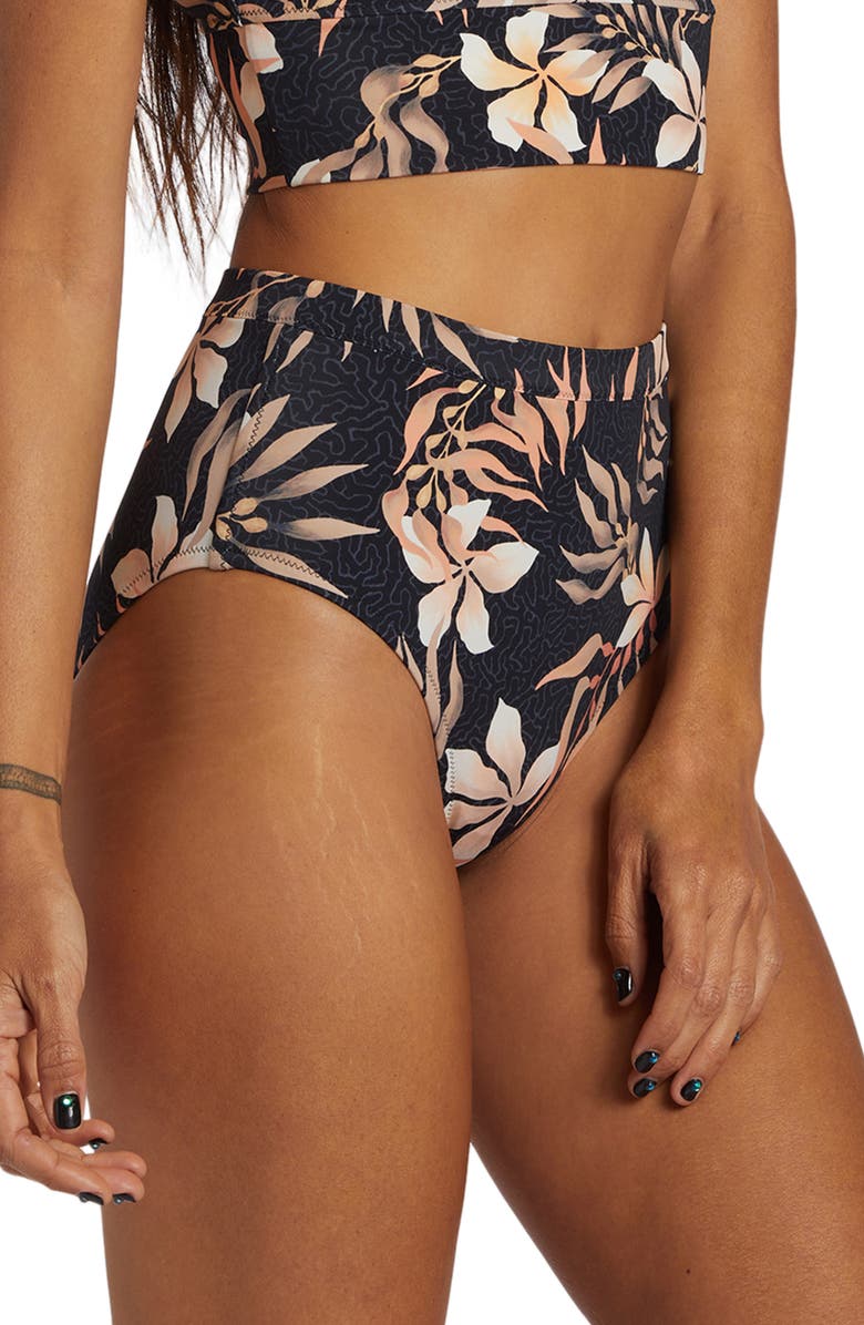 Billabong Coral Gardeners High Waist Retro Bikini Bottoms, Alternate, color,