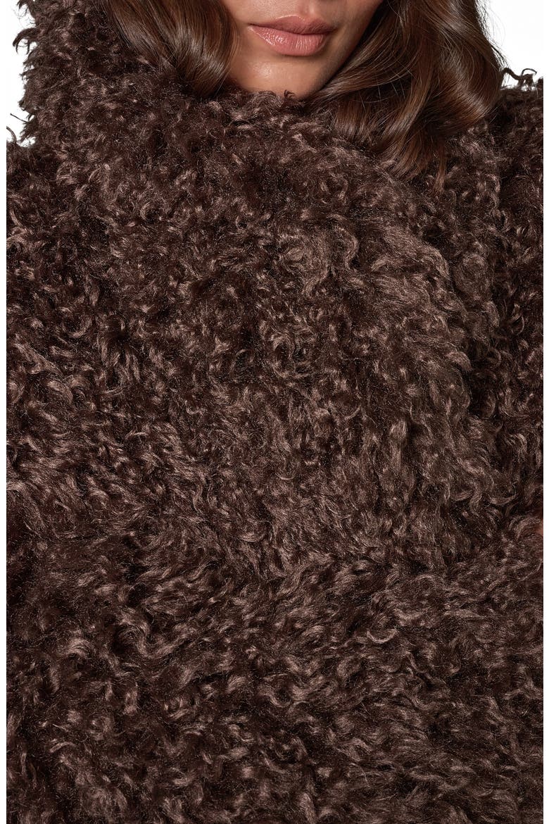 Faux Fur Shawl Collar Jacket, Alternate, color, ESPRESSO