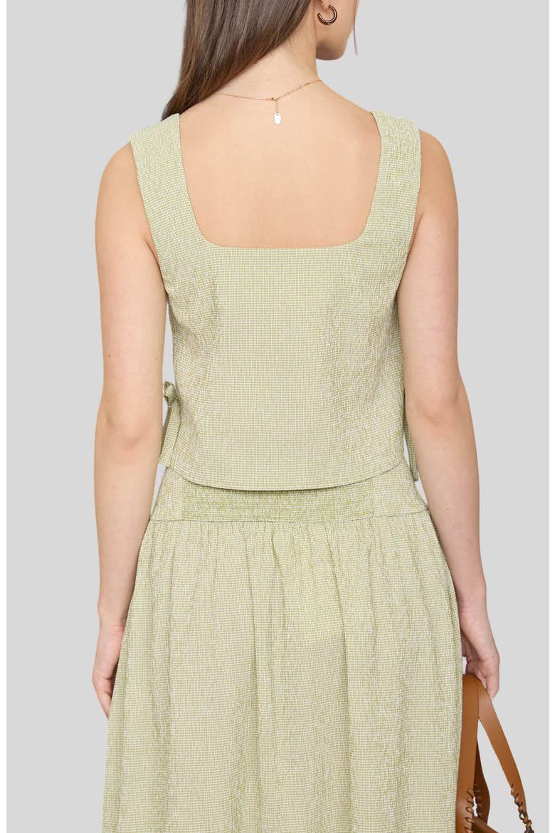 Square Neck Side Tie Tank Top, Alternate, color, OLIVE