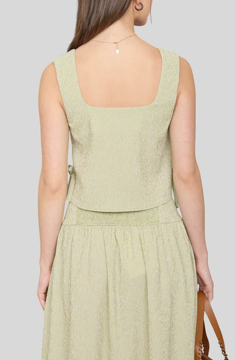 Blu Pepper Square Neck Side Tie Tank Top, Alternate, color,
