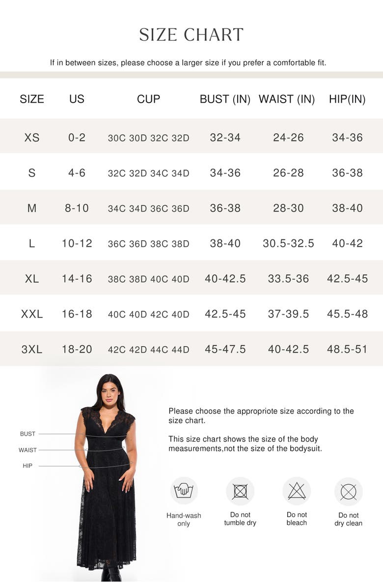 Popilush Shapewear Boho Floral Lace Front Slit Maxi Dress, Alternate, color, Beige Overflow