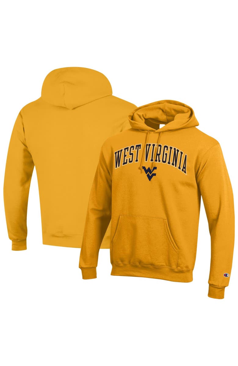 Champion Men's Champion  Gold West Virginia Mountaineers Arch Over Logo Pullover Hoodie, Main, color, Gold