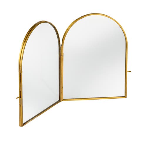 Elegant Brass and Glass Arched Photo Frame