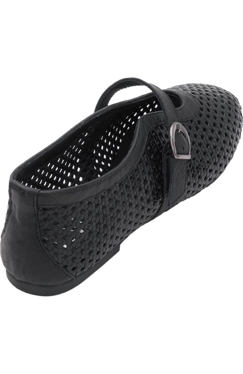 Forever & Always Shoes MIRELLA Braided Leather Ballet Flats, Alternate, color, Black Leather